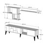 Hanah Home Madrid - Mueble de TV y Estantes de Pared Nogal y Antracita